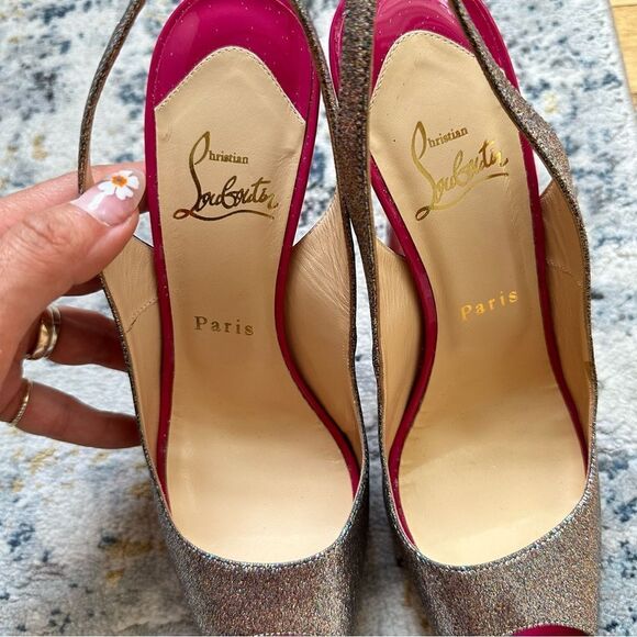 CHRISTIAN LOUBOUTIN N* Prive 120 Glitter Pumps - Picture 9 of 12